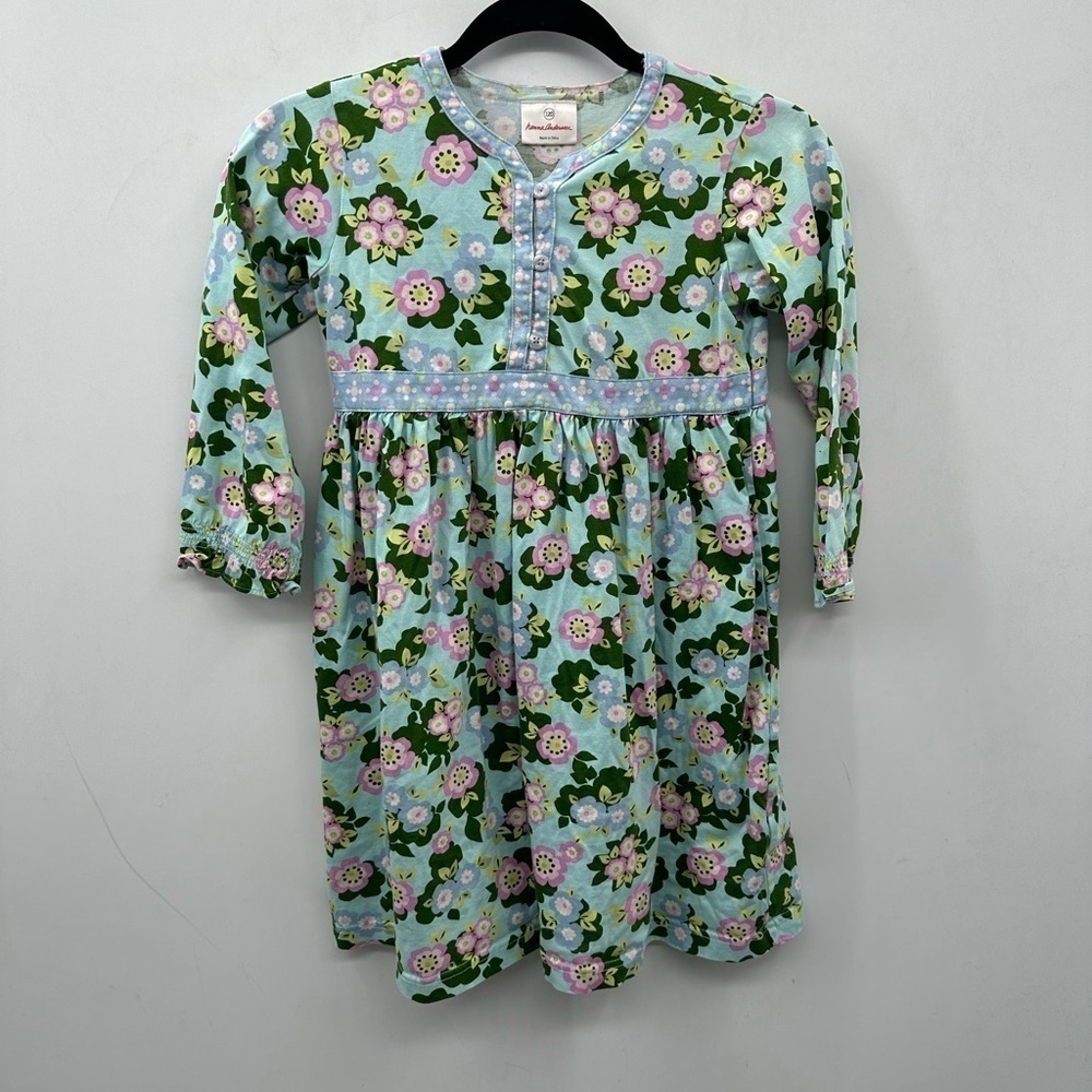 HANNA ANDERSSON Pastel floral girl's cotton cottagecore adorable cute dress 6-7
